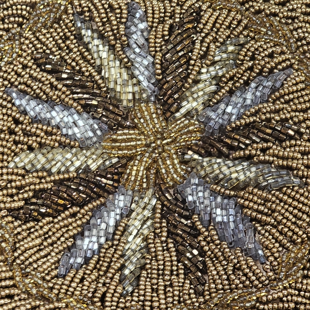 New Silver & Gold Beaded Clutch - Picture 2 of 7